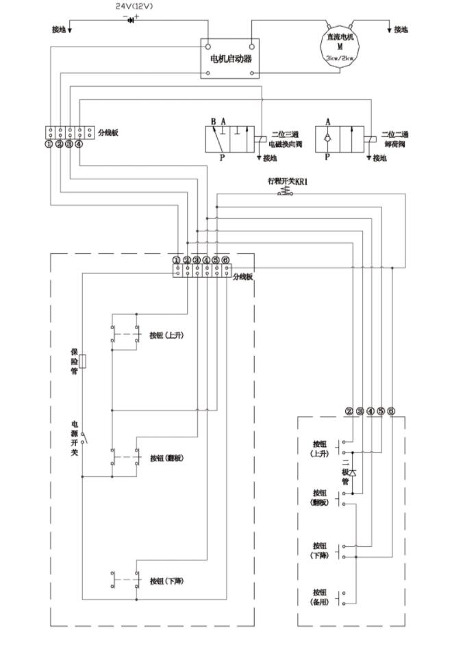 汽車尾闆維修電路接法圖(tú)